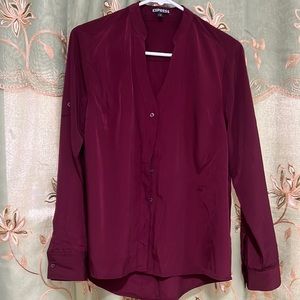 Express maroon lightly worn dress shirt